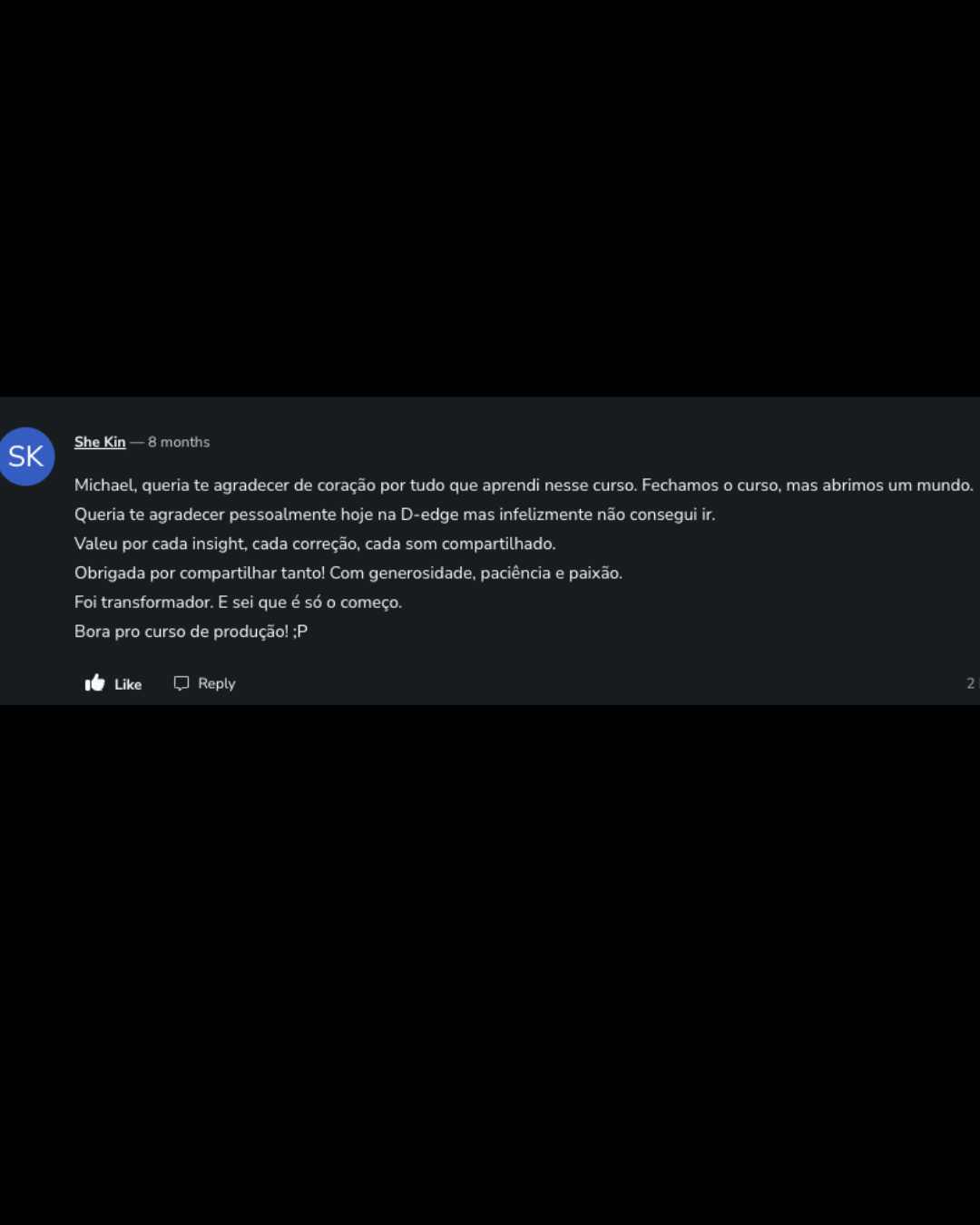Depoimento aluno 5