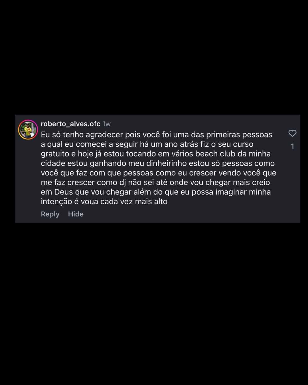 Depoimento aluno 8
